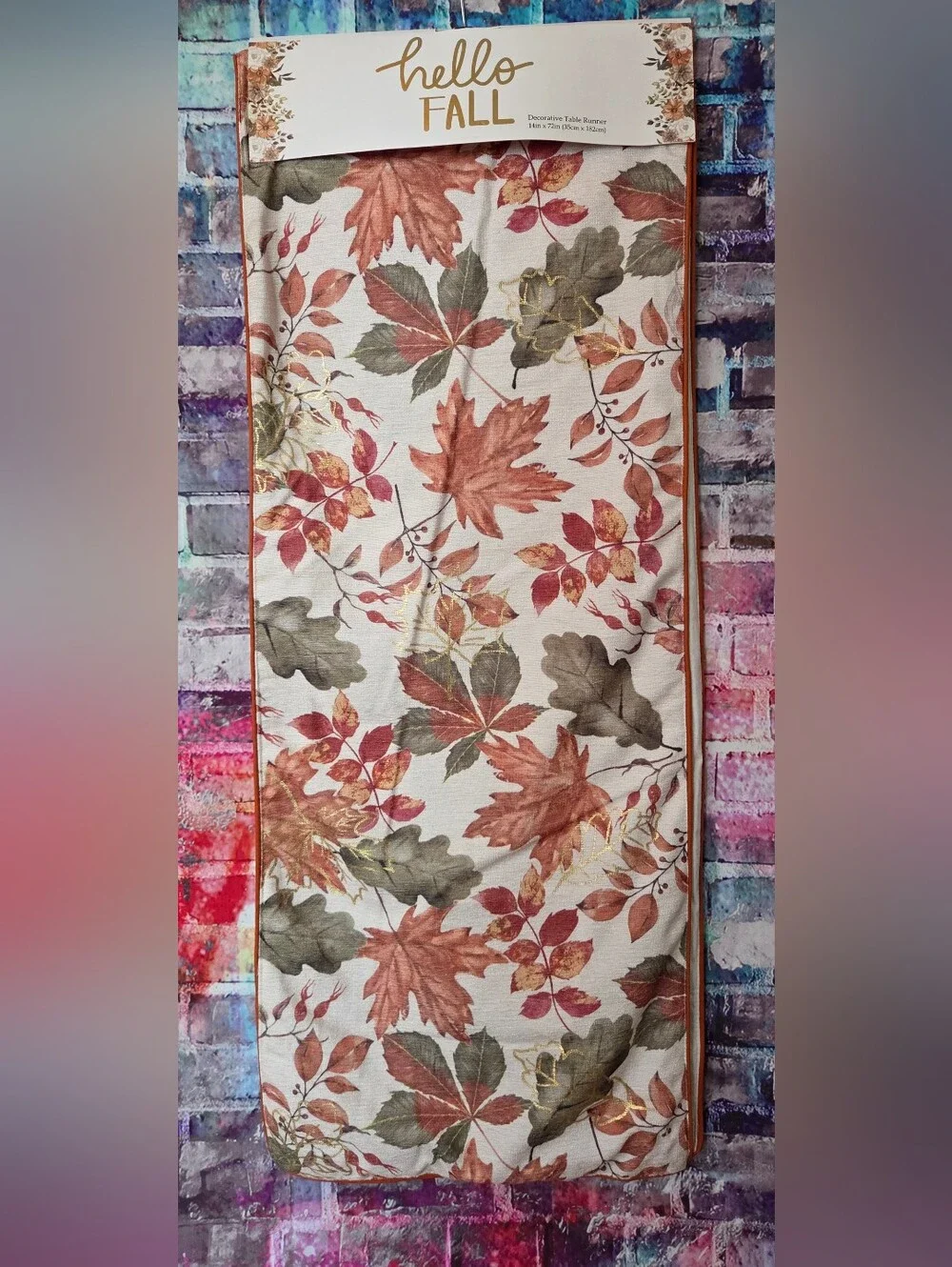 Mireille Designs Handmade Autumn Leaf Decorative Table Runner